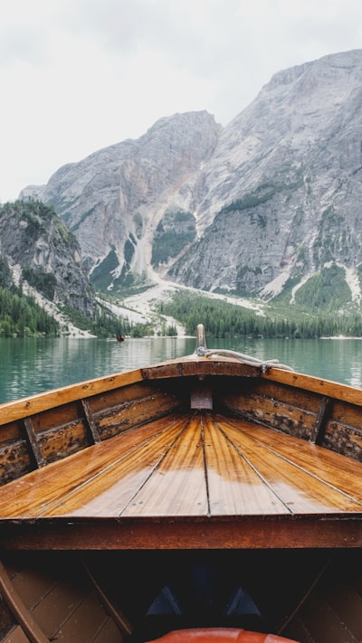 Canoe on a lake