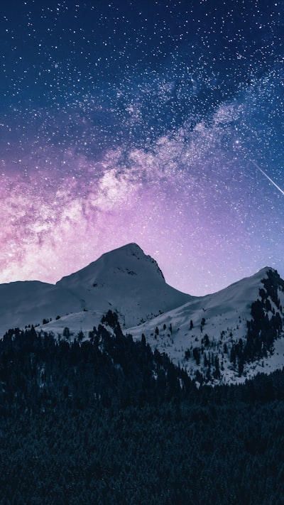 Mountains under the stars