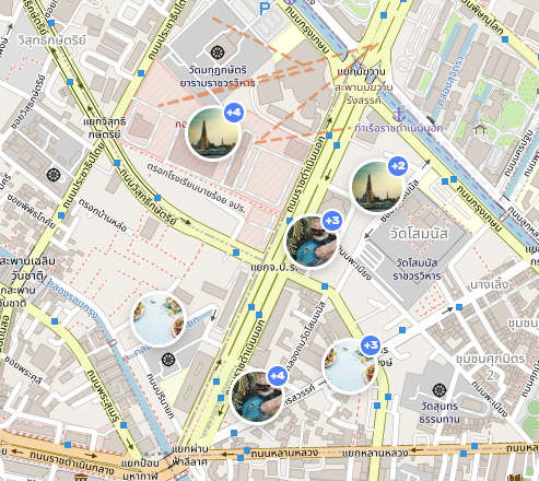 Interactive map view